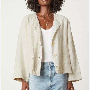 Velvet by Graham & Spencer Brielle heavy linen jacket XS